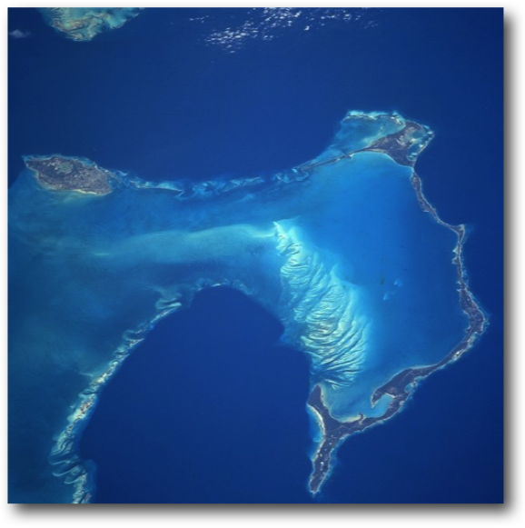 Satellite view of Eleuthera